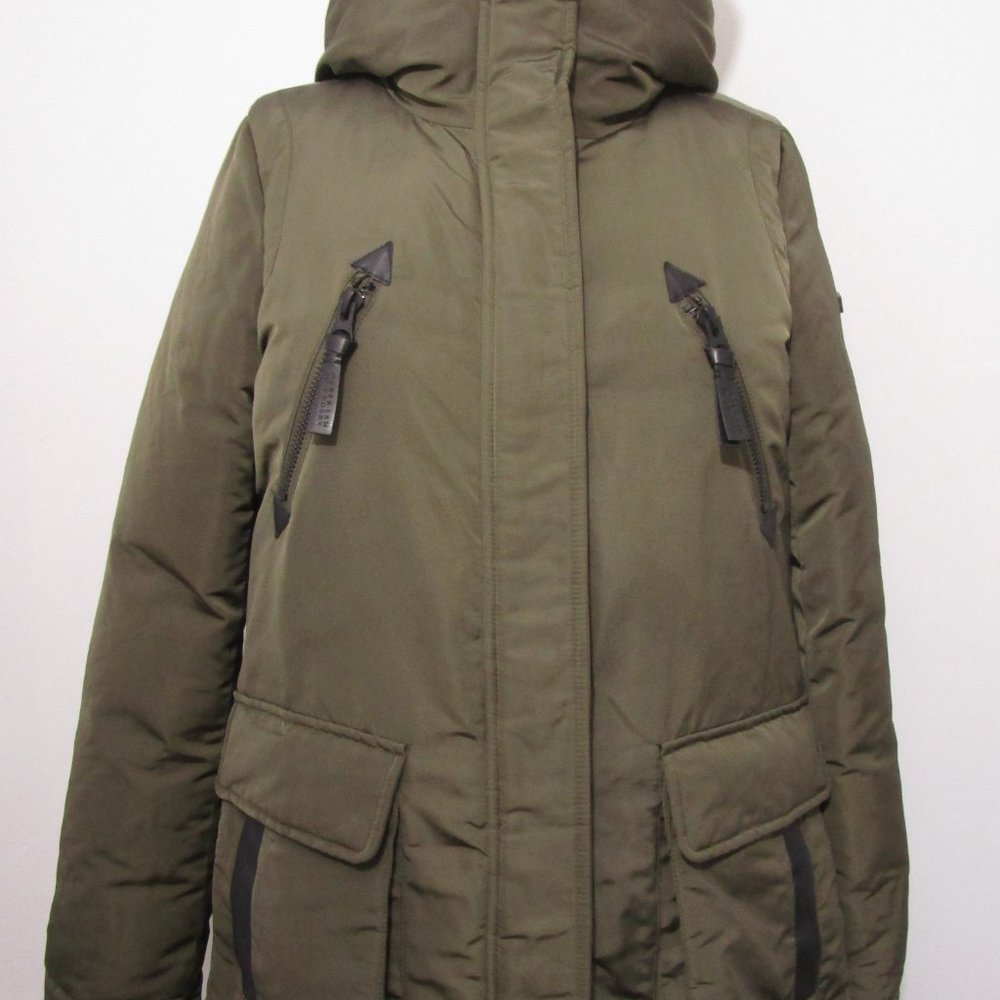 Puffer Down Parka Jacket Hooded Water Repellent Pockets